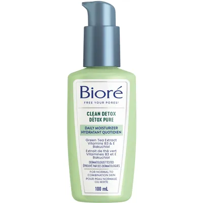 Bioré Clean Detox Hydrating Moisturizer, for Normal to Combination Skin