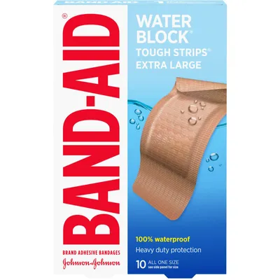 Tough-Strips Adhesive Bandages, Waterproof Extra Large