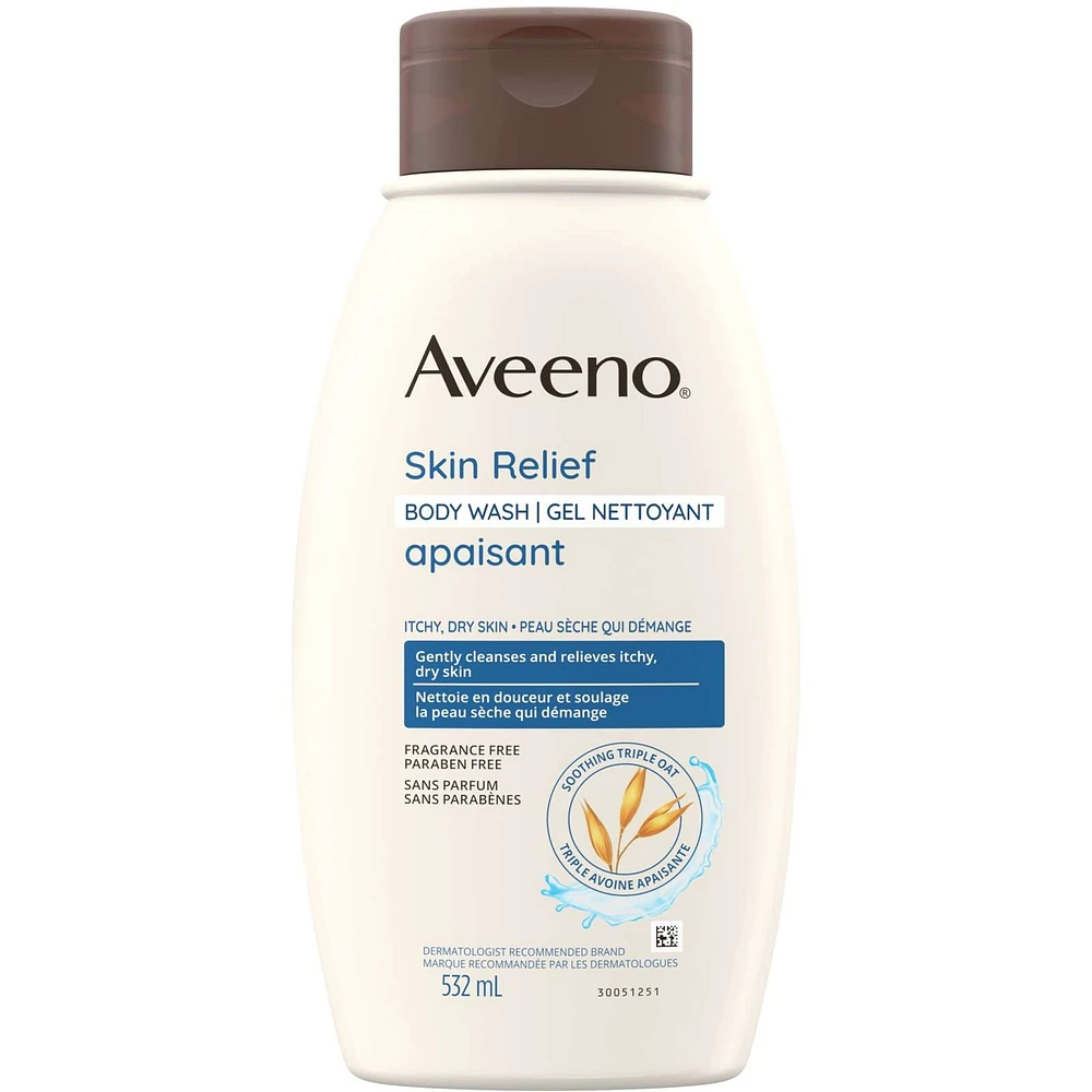 Aveeno Unscented Body Wash for Dry Skin Relief ML