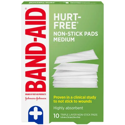 HURT-FREE® Non-Stick Wound Care Pads Medium, 5 Centimetres by 7.6 cm