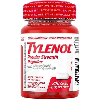 Regular Strength Pain Relief Acetaminophen 325 mg, 200 Caplets