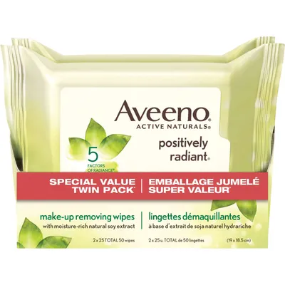 Active Naturals® Positively Radiant® Make-up Removing Wipes Duo Pack