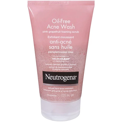 Oil-Free Acne Wash Pink Grapefruit Foaming Scrub