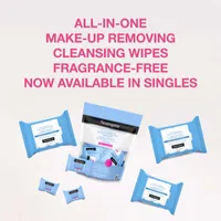 All-in-One Makeup Removing Cleansing Wipes, Waterproof Mascara Removal, Fragrance Free, Plant Based Biodegradable Wipes