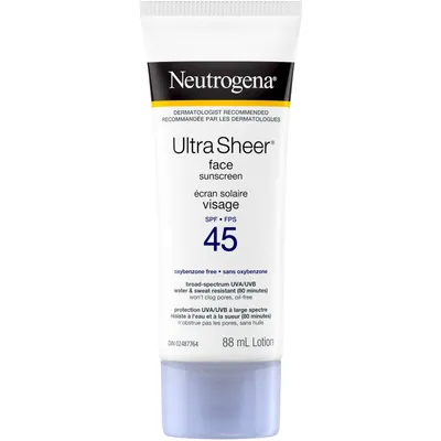 Ultra Sheer Face Sunscreen Lotion Broad Spectrum SPF 45