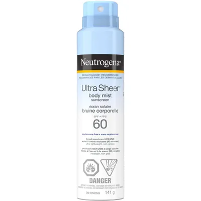 Ultra Sheer Body Mist Sunscreen SPF 60