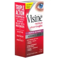 Triple Action Eye Drops - Polyethylene Glycol, Hydrochloride - Dry Eyes, Red Eye, Strained Eyes, Tired Eyes
