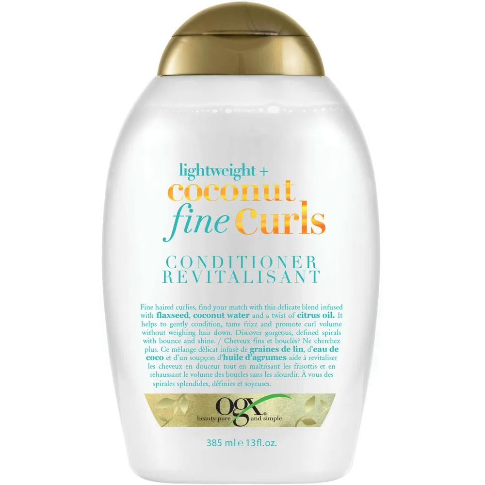 Lightweight + Coconut Fine Curls Conditioner, Lightweight, Coconut Water Conditioner