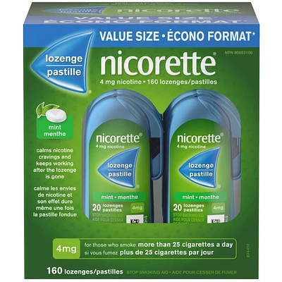 Nicotine Lozenges, Quit Smoking Aid, Mint, 4mg