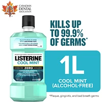 Listerine Mild Mint Zero Antiseptic Mouthwash, Alcohol Free 1L