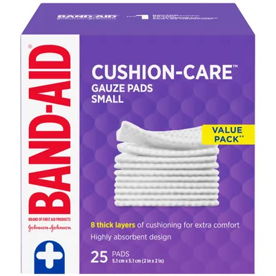 CUSHION-CARE Gauze Pads Small, 2 Inches by 2 Inches, 25 ea