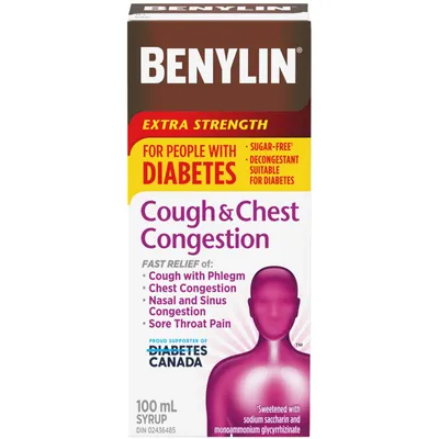 Cough & Chest Congestion Relief, People With Diabetes