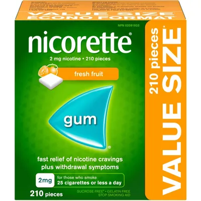 Nicotine Gum, Quit Smoking Aid, fresh Fruit