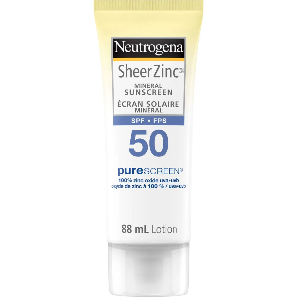 Body Sunscreen SPF 50, Sheer Zinc Mineral Sunscreen