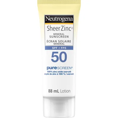 Body Sunscreen SPF 50, Sheer Zinc Mineral Sunscreen