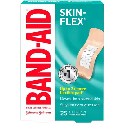 BAND-AID Brand SKIN-FLEX Adhesive Bandages, All One Size, 25 Count