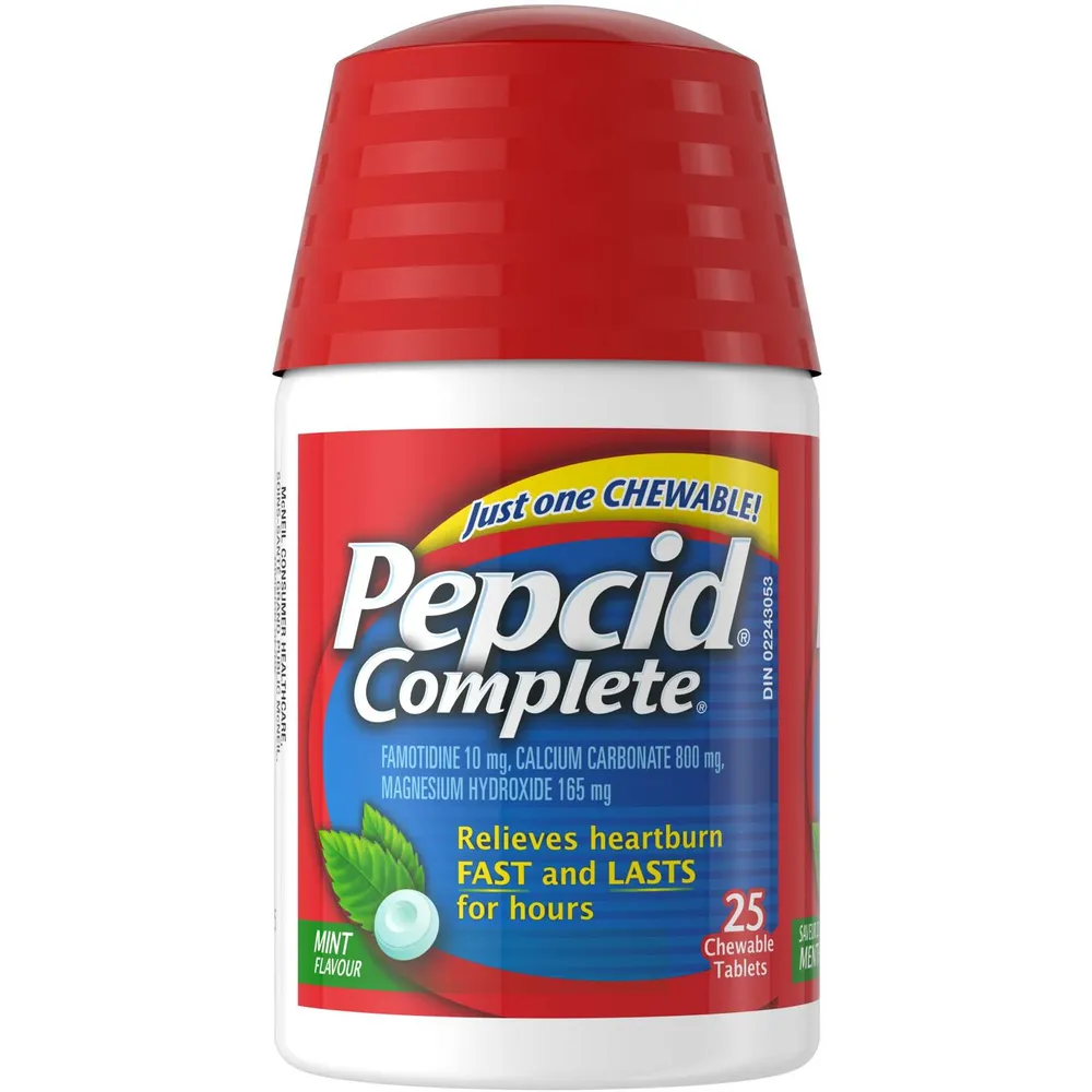 PEPCID Complete 25 Chewable Mint Tablets