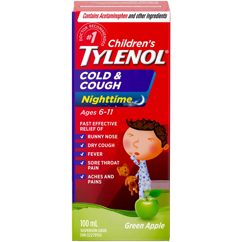 Children’s Medicine Cold & Cough, Nighttime, Green Apple