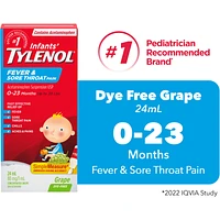 Infants' Medicine Fever & Sore Throat Pain Drops, Grape