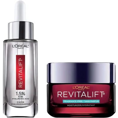 Revitalift Triple Power LZR Anti Aging Skincare Kit with Hyaluronic Acid Serum and Day Moistruizer for Face