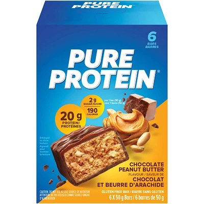 Pure Protein Bars, Chocolate Peanut Butter, Gluten Free Snack Bars