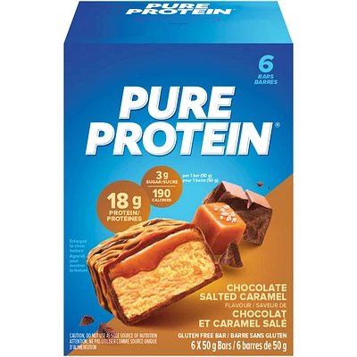 Pure Protein Bars, Chocolate Salted Caramel, Gluten Free Snack Bars