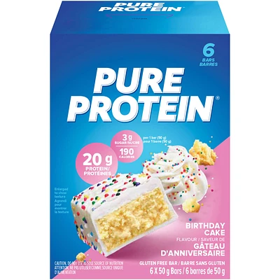 Pure Protein Bars, Birthday Cake, Gluten Free Snack Bar