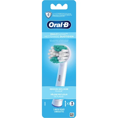 Daily Clean Electric Toothbrush Replacement Brush Heads Refill, 3 count