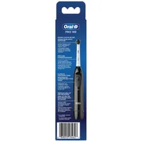 Oral-B Pro 100 Charcoal, Battery Powered Toothbrush, Black