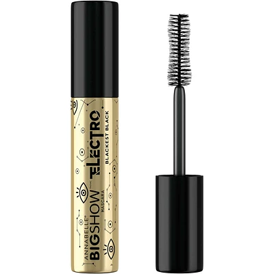 Bigshow Electro Mascara Blackest Black with volumizing effect and enriched with carnauba wax extract