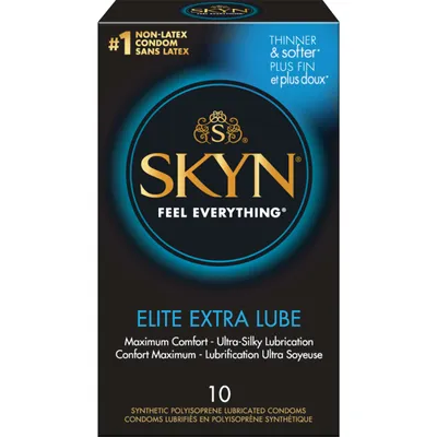 SKYN® Elite Extra Lube  10 Count Natural Latex free Lubricated Condoms