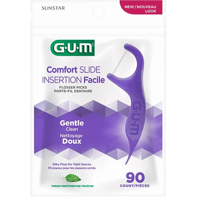 GUM Comfort Slide Flossers, Mint - 90ct