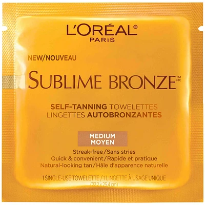 Sublime Bronze Self-Tanning Towelettes, with Vitamin E