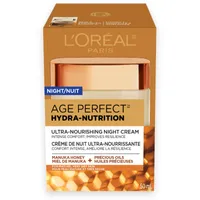 Age Perfect Hydra Nutrition Ultra-Nourishing Golden Balm Moisturizer Night Cream, For Mature, Dry Skin