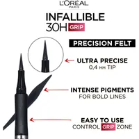 Infallible Grip Precision Felt Eyeliner, Smudge Resistant, Long Lasting Waterproof Eyeliner