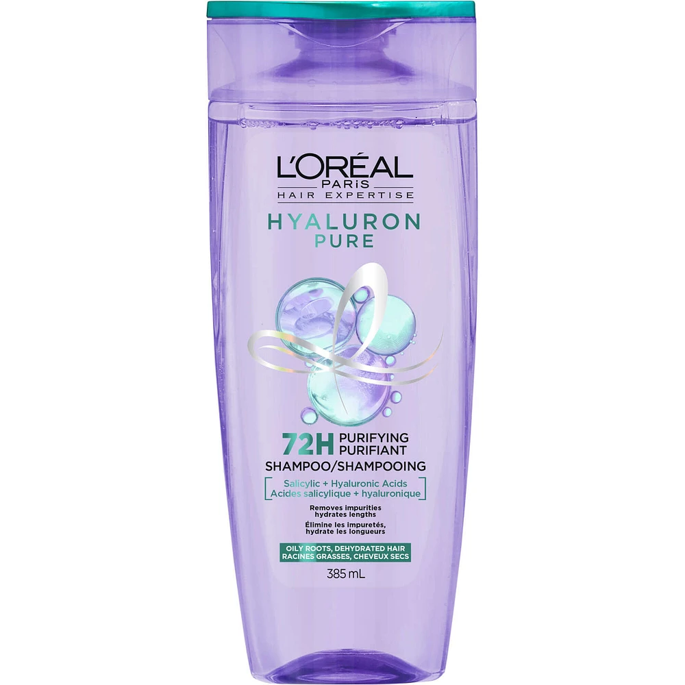 Hair Expertise, Hyaluron Pure 72H Purifying Shampoo, for Oily Roots and Dehydrated Lengths