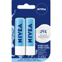 NIVEA Hydro Care Lip Balm (2x4.8g)