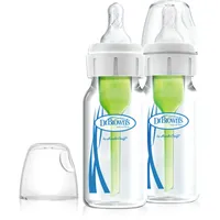 4oz/120ml Options+ GLASS Narrow Bottle 2pk