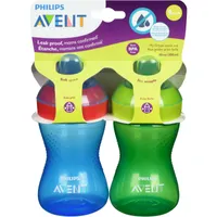 Avent My Grippy Spout Cup, 10oz, 2pk, Blue/Green, SCF801/21