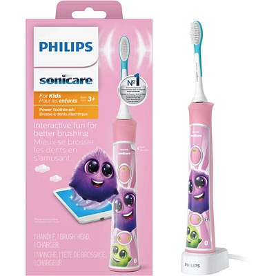 Sonicare For Kids Pink Electric Rechargeable Toothbrush - HX6351/41