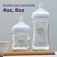 Glass Natural Baby Bottle With Natural Response Nipple, 8oz, 1 pack, SCY913/01