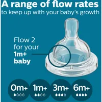 Avent Anti-colic Baby Bottle Flow 2 Nipple, 2 pack