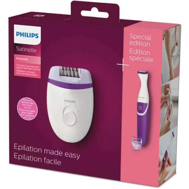 Philips Satinelle Corded Compact Epilator and Bikini Trimmer, BRP505/00