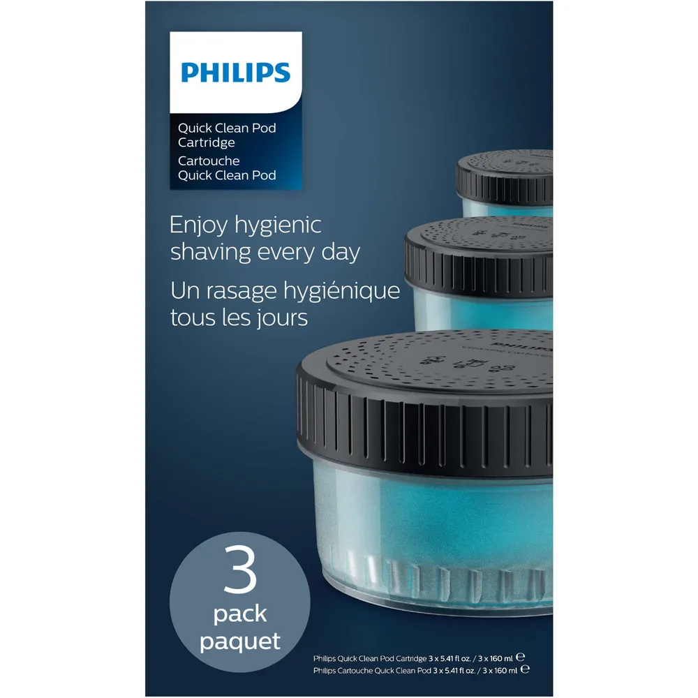 Philips 3 pack Quick Clean Pod Cartridge for Shavers - CC13/50