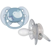 Ultra Soft Pacifier 6-18m, blue dove / silver leaf, SCF091/15