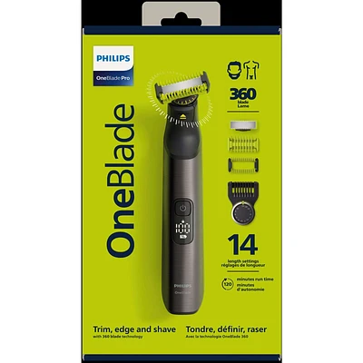 OneBlade Pro 360 Premium Face & Body, Li-Ion, 14-length settings, QP6551/15