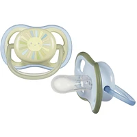 Ultra Air Pacifier 0-6m, smiling sun / blue rainbow, SCF085/58