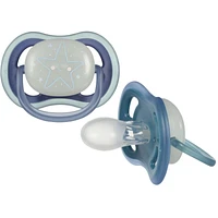 Ultra Air Pacifier 6-18m, sleeping star / sleeping moon, nighttime, SCF376/13