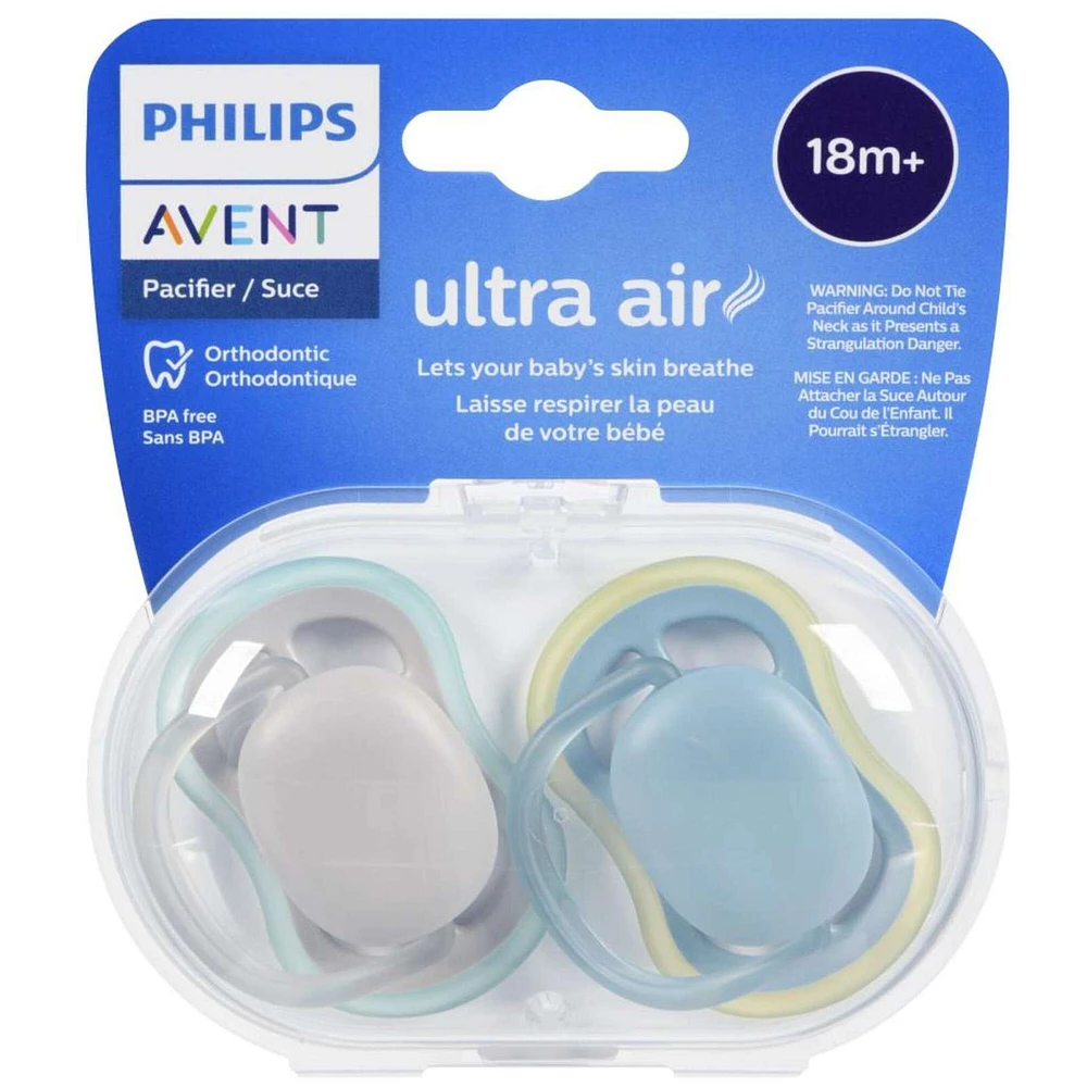 Ultra Air Pacifier 18m+, beige/dawn, SCF349/01