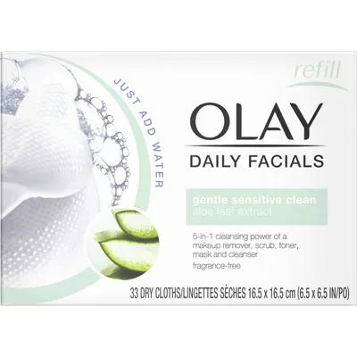 Daily Facial Sensitive Cleansing Cloths w/ Aloe Extract